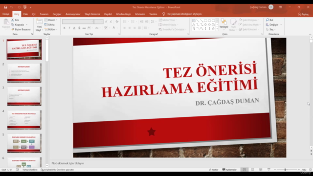 Akademik Tez Önerisi Yazımı Eğitimi – Screenshot 1