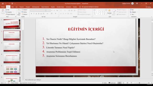 Akademik Tez Önerisi Yazımı Eğitimi – Screenshot 2