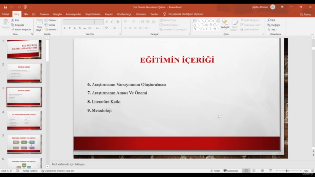 Akademik Tez Önerisi Yazımı Eğitimi – Screenshot 3