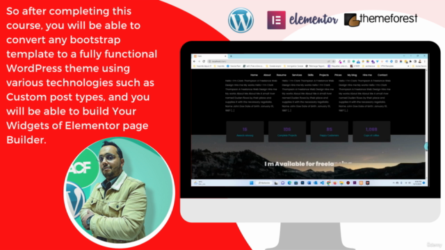 WordPress Theme Development for Themeforest with Elementor – Screenshot 1