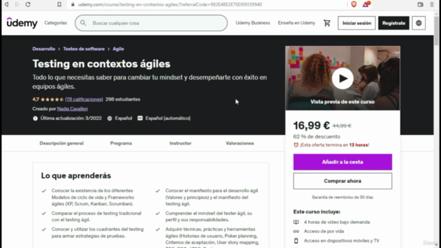 Testing en contextos ágiles – Screenshot 2