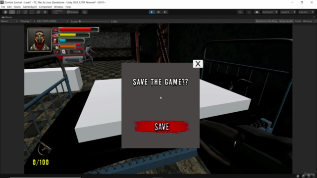 Unity 3D Horror Survival Game development Part 3(Save/Load) – Screenshot 3