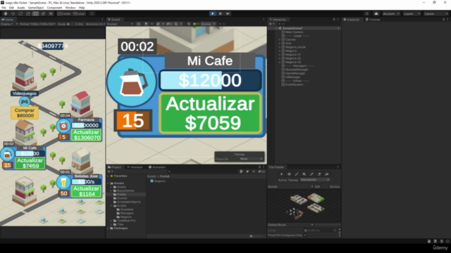 Aprende a crear un videojuego Idle Clicker en 2D con Unity – Screenshot 2