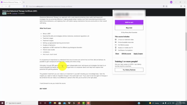 Dialectical Behavioral Therapy Certificate (DBT) – Screenshot 4