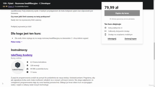 150+ Pytań - Rozmowa kwalifikacyjna - C Developer – Screenshot 2