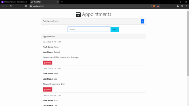 React - Build Appointments App with Create React App (2024) - Screenshot_03