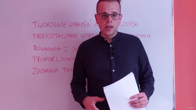 Wyrażenia algebraiczne, Równania na Egzaminie Ósmoklasisty.. – Screenshot 2
