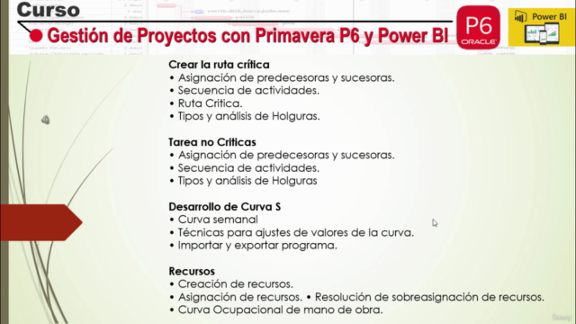 Gestion de Proyectos Oracle Primavera P6 ver 21 y Power BI – Screenshot 2