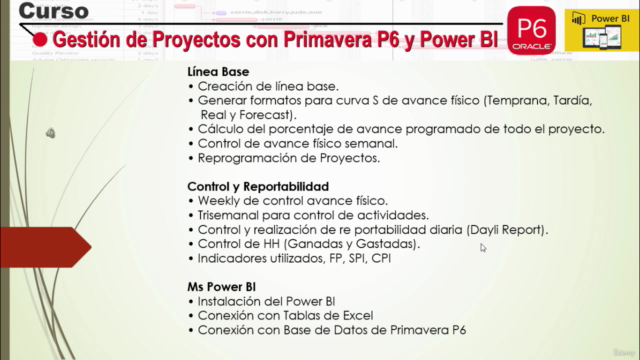 Gestion de Proyectos Oracle Primavera P6 ver 21 y Power BI – Screenshot 3