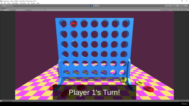 Connect 4 Game Programming Course for Unity 3D - Screenshot_01