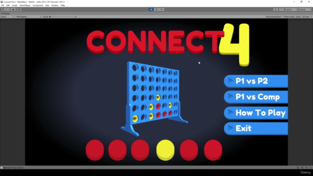 Connect 4 Game Programming Course for Unity 3D - Screenshot_04