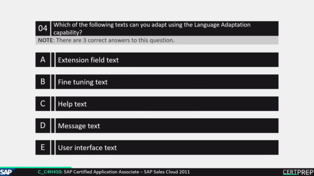 C_C4H410_04 - SAP Sales Cloud 2011 | Exam Questions – Screenshot 2