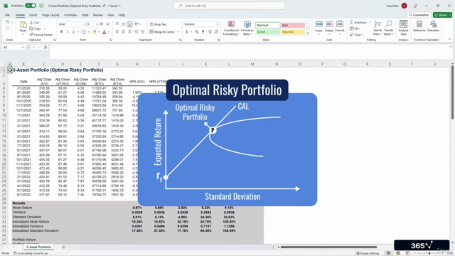 Portfolio Management and Optimization in Excel – Screenshot 3