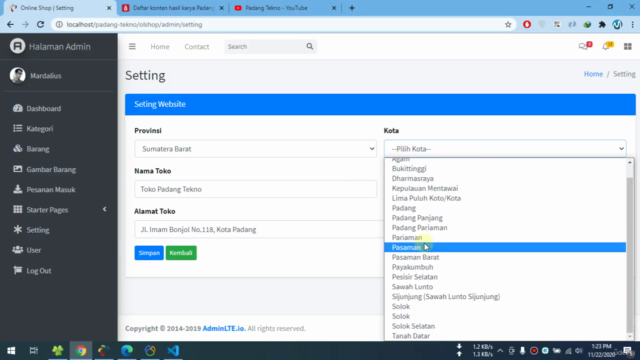 Membangun Toko Online Dengan Codeigniter 3 & API Raja Ongkir – Screenshot 1