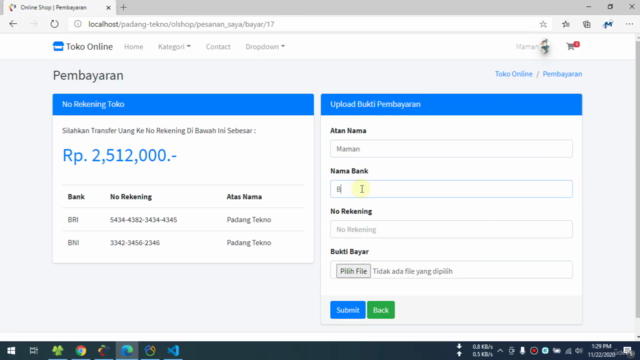 Membangun Toko Online Dengan Codeigniter 3 & API Raja Ongkir – Screenshot 4