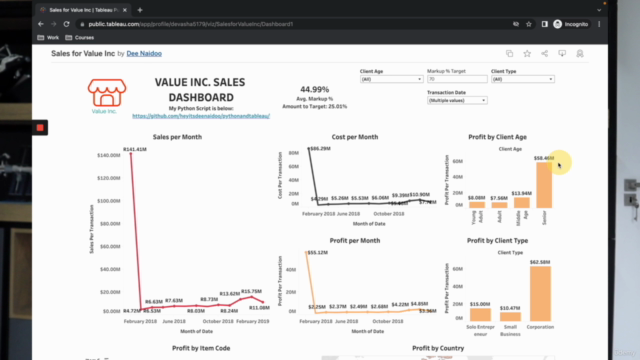 Python and Tableau: The Complete Data Analytics Bootcamp! – Screenshot 3
