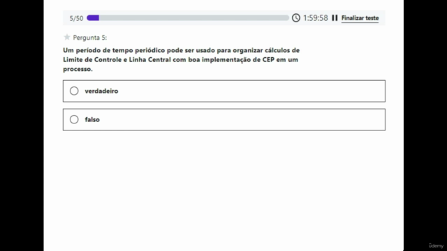 Simulado Prático Certificação green belt six sigma – Screenshot 3