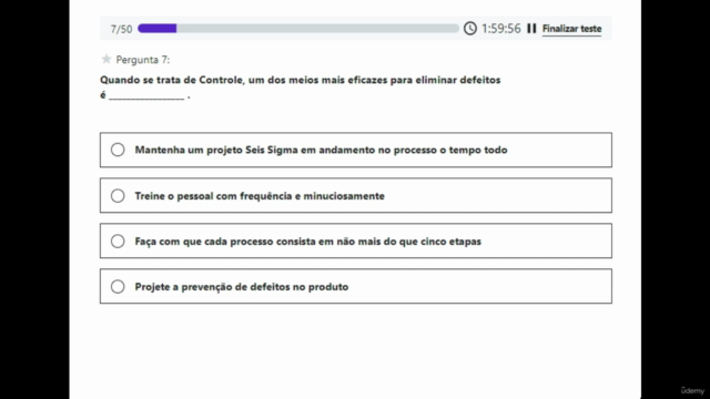 Simulado Prático Certificação green belt six sigma – Screenshot 4