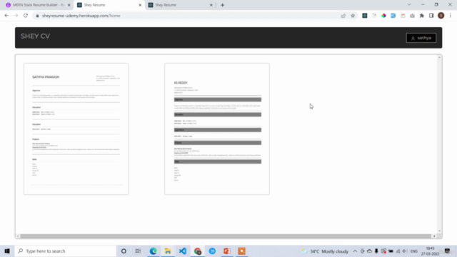 MERN Stack Resume Builder - React , Node , Mongo DB , AntD – Screenshot 4