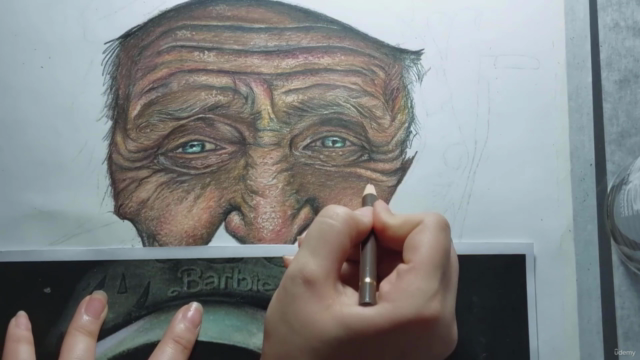 Portrait Drawing- Drawing an Old Man with Colored Pencils - Screenshot_03