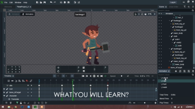 The Ultimate 2D Character Animation Course with Dragonbones - Screenshot_02