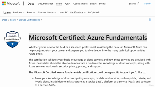 Certification Microsoft Azure AZ-900 | +Examen – Screenshot 1