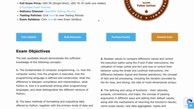 Certification de programmeur Python PCEP | +Test Examen – Screenshot 3