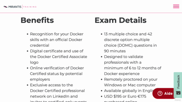 Certification Docker (DCA) niveau 1 | +Test Examen – Screenshot 1