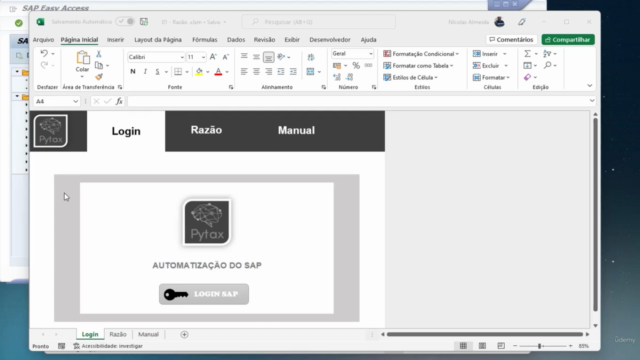 Automatização do SAP com VBA – Screenshot 1