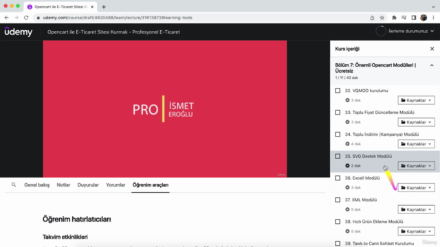 Opencart ile E-Ticaret Sitesi Kurmak - Profesyonel E-Ticaret – Screenshot 1