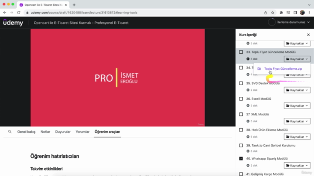 Opencart ile E-Ticaret Sitesi Kurmak - Profesyonel E-Ticaret – Screenshot 2