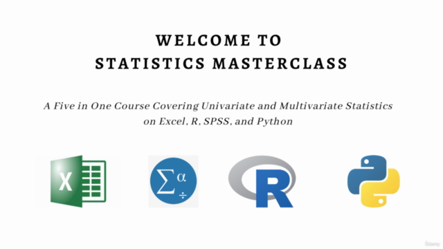Statistics Masterclass: Stats Using SPSS, Excel, R & Python – Screenshot 2