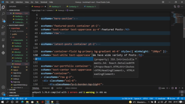 Master HTML5 Bootstrap5 & ReactJs From Scratch – Screenshot 2
