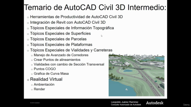 Curso de AutoCAD Civil 3D Intermedio 2021 – Screenshot 1