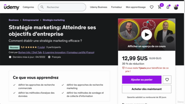 Stratégie marketing: Atteindre ses objectifs d'entreprise – Screenshot 1