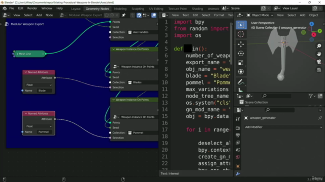 Procedural Weapon Generation with Blender 4.4 – Screenshot 3