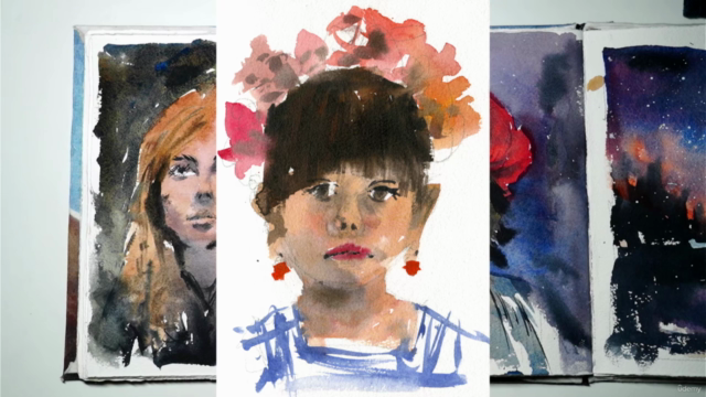Painting Faces in Watercolour: Fun Sketching Exercises – Screenshot 1