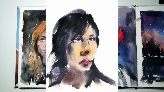 Painting Faces in Watercolour: Fun Sketching Exercises – Screenshot 2