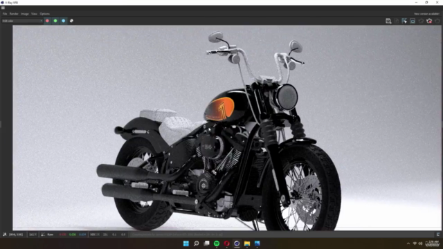 Motorcycle Modeling and Rendering with Cinema 4D and V-Ray 5 – Screenshot 4