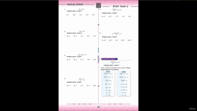 Sıfırdan Yeni Nesil Sorulara Matematik - Denklem Çözme Kursu – Screenshot 2