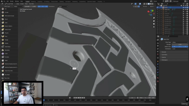 Making a Fantasy Axe in Blender – Screenshot 2
