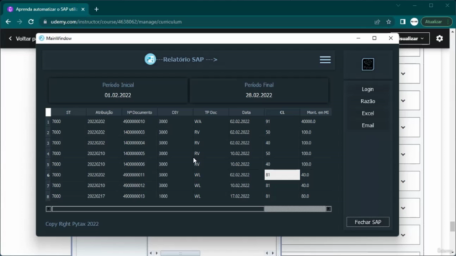 Aprenda automatizar o SAP utilizando Python – Screenshot 4