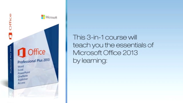 Master Microsoft Excel, PowerPoint and Word 2013 - 27 Hours – Screenshot 1