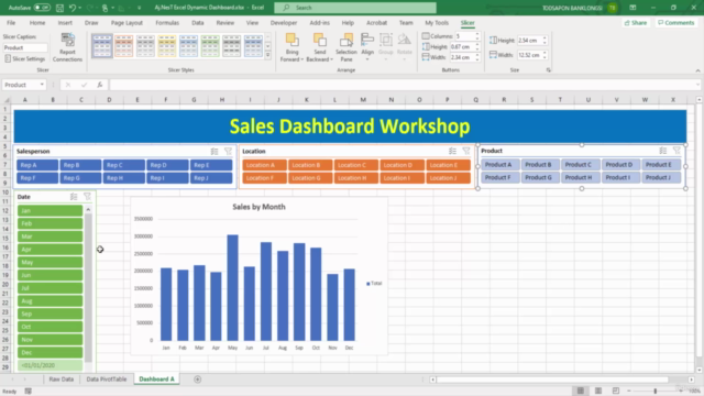เรียน Excel Data Analytics นำเสนอข้อมูล Dynamic Dashboards – Screenshot 4