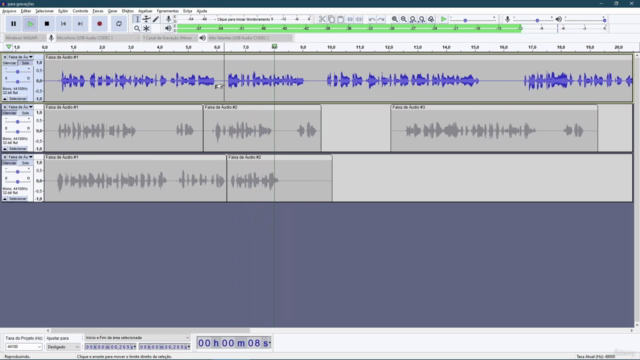 Gravação e edição de Podcasts e Audiobooks no Audacity. – Screenshot 3