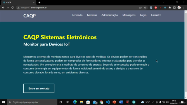 ESP32, ESP8266, Backend, Frontend. Juntando tudo – Screenshot 1