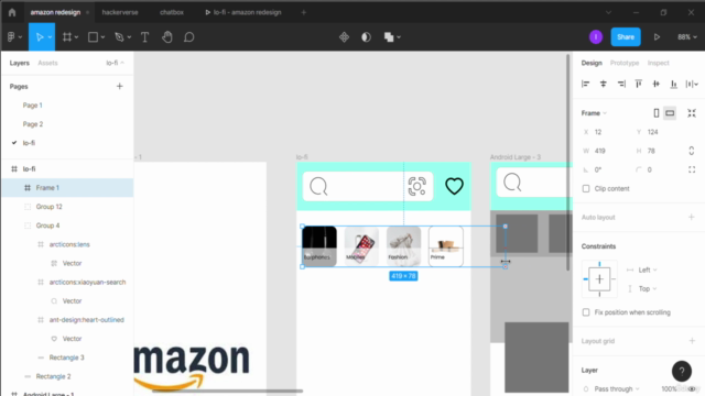 Redesigning Amazon App Using Figma – Screenshot 1
