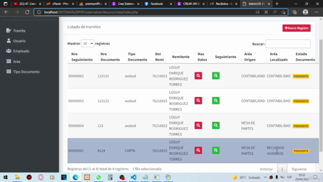 Sistema de tramite documentario con php, mvc, pdo y mysql – Screenshot 3