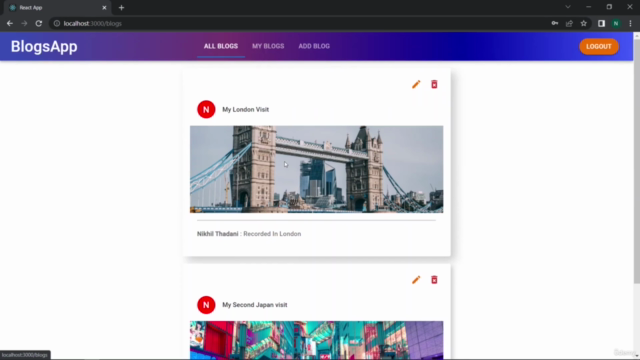 MERN Stack Social Media Blog Posting Application (2022) – Screenshot 2