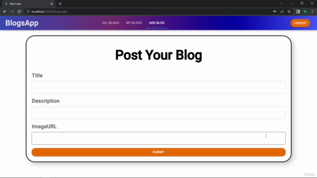 MERN Stack Social Media Blog Posting Application (2022) – Screenshot 4